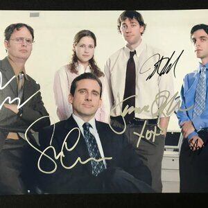 Steve Carell & Cast Mult signed THE OFFICE 8x10 Photo w/COA